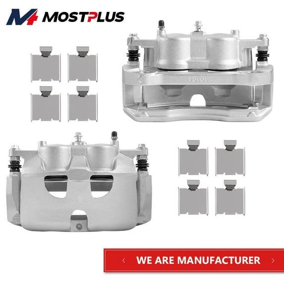MOSTPLUS Set(2) Front Brake Calipers w/ Bracket for 2012-2020 Ford F-150 2.7L 3.5L 5.0L