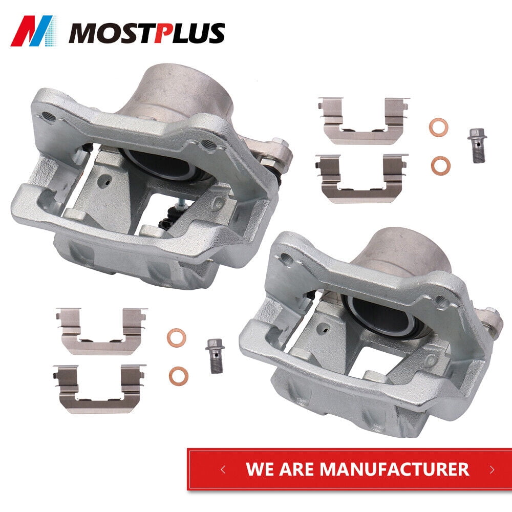 MOSTPLUS Set(2) Front Side Brake Calipers w/ Bracket for 2011-2015 Hyundai Sonata Kia Optima