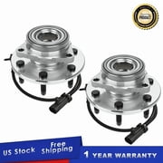 MOSTPLUS Set2 Front Wheel Hub Bearing Assembly w/ ABS for Chevy GMC Truck 4WD AWD