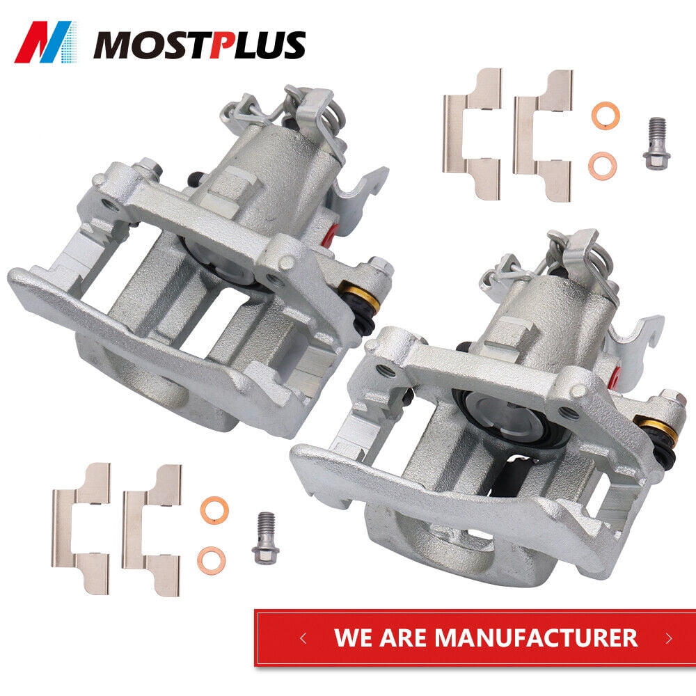 MOSTPLUS Set(2) Rear Brake Calipers w/ Bracket for 2005-2014 Ford Mustang 3.7L 4.0L 4.6L