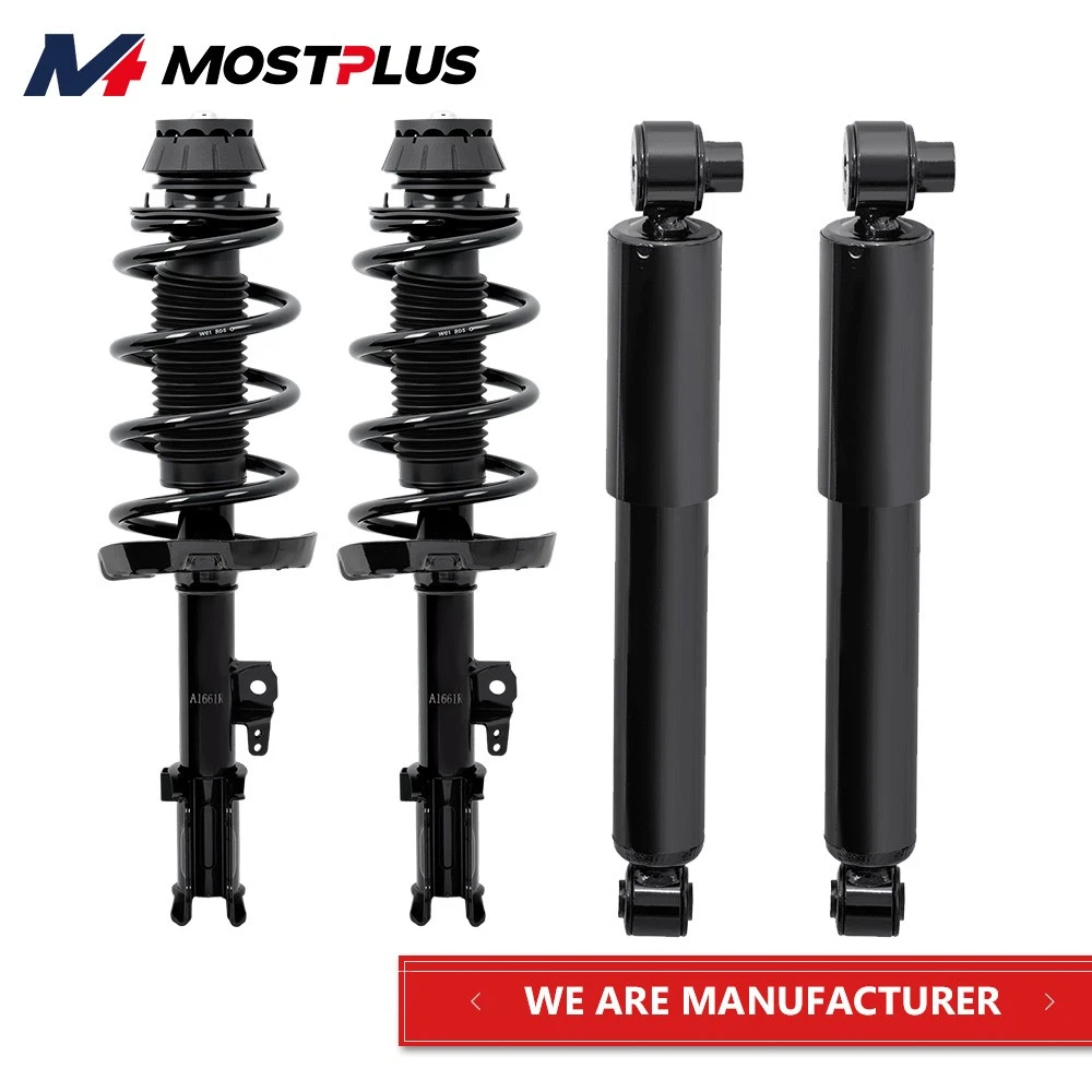 MOSTPLUS Set(4) Front+Rear Left+Right Shocks Struts Assembly for 2010-2013 Kia Soul