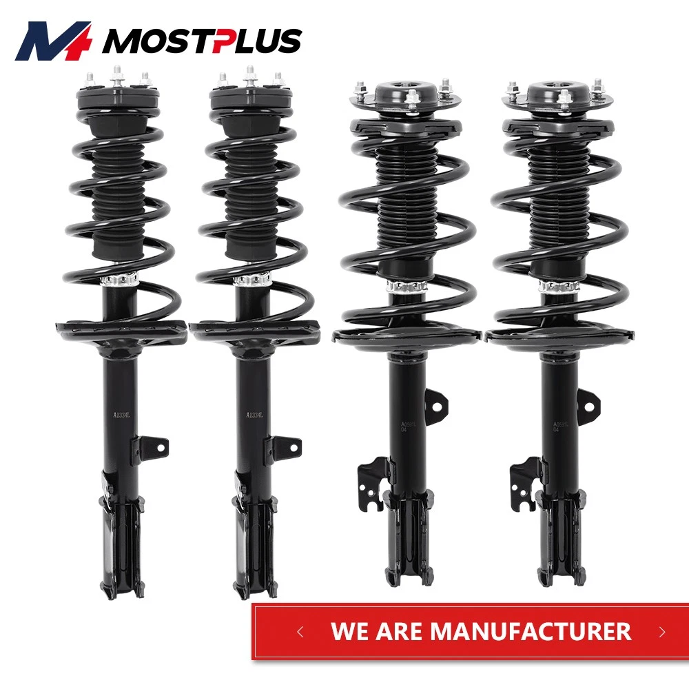 MOSTPLUS Set(4) Front+Rear Shock Struts Assembly for 2008-2011 Toyota Highlander FWD 3.5L