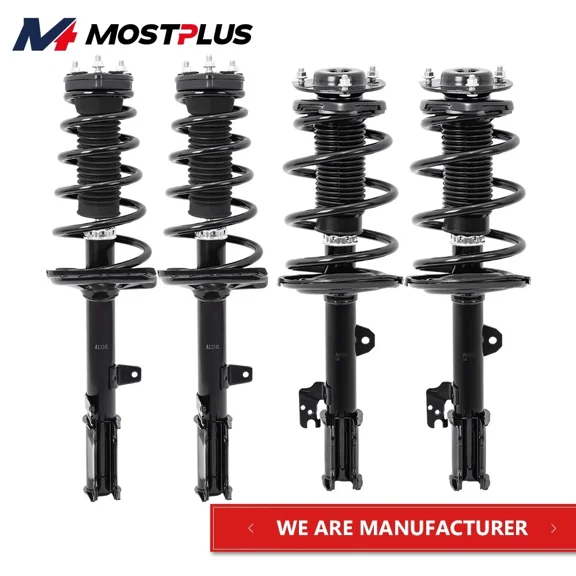 MOSTPLUS Set(4) Front+Rear Shock Struts Assembly for 2008-2011 Toyota Highlander FWD 3.5L