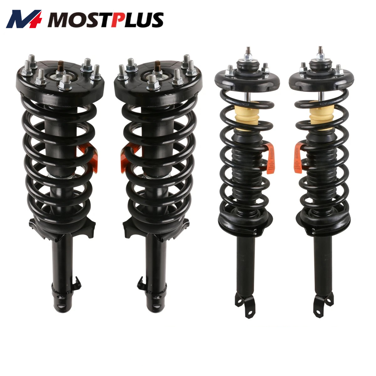 MOSTPLUS 4-Piece Front & Rear Shock Strut Assembly Kit For Honda Accord 2008-2012 (2.4L & 3.5L)