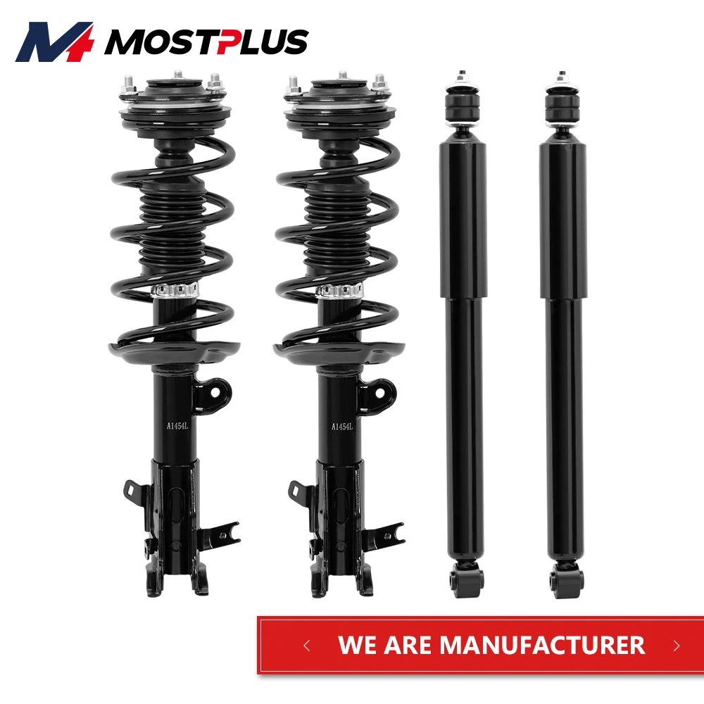 MOSTPLUS Set(4) Front+Rear Shock Struts w/ Coil Spring Assembly for 2013-2015 Honda Civic