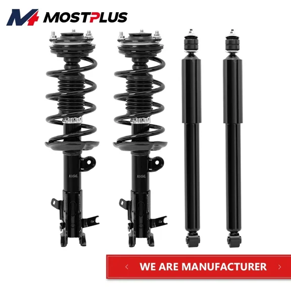 MOSTPLUS Set(4) Front Rear Shock Struts w/ Coil Spring Assembly for 2013-2015 Honda Civic