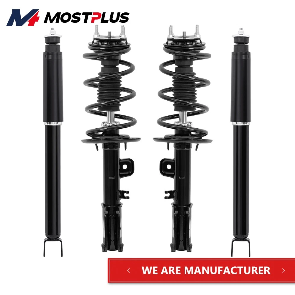 MOSTPLUS Set(4) Front & Rear Shocks Struts Assembly for 2011-2013 Ford Explorer AWD 3.5L