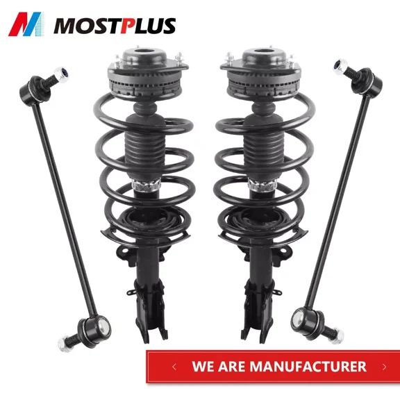 MOSTPLUS Set(4) Front Strut Shocks Sway Bar End Link for 2008-2020 Dodge Grand Caravan