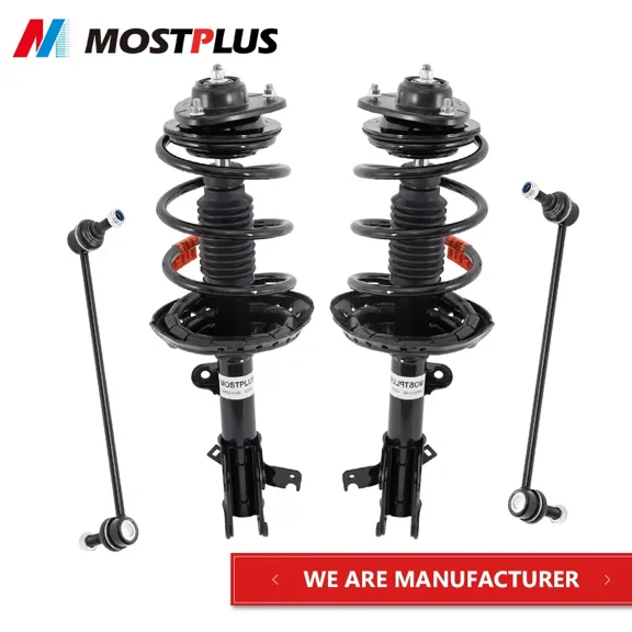 MOSTPLUS Set(4) Front Struts Shocks Assembly w/Sway Bar Links for 2005-2007 Honda Odyssey