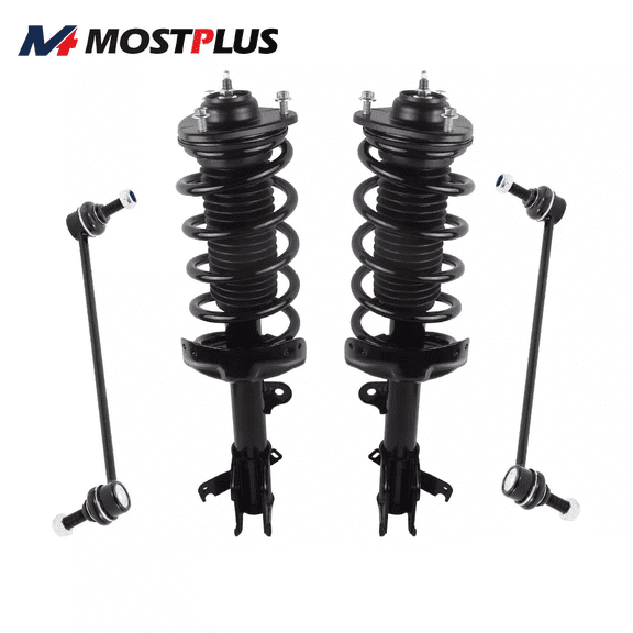 MOSTPLUS Set(4) Front Struts w/ Coil Spring Assy Sway Bar Links for 2008-2010 Honda Odyssey