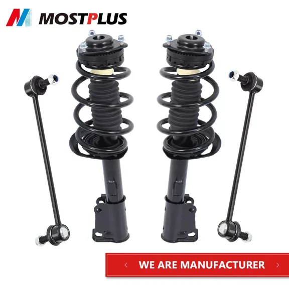 MOSTPLUS Set(4) Strut w/ Coil Spring Assembly Sway Bar Links for 2009-2019 Dodge Journey
