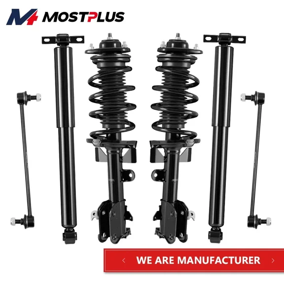 MOSTPLUS Set(6) Front+Rear Shock Strut Assembly w/ Sway Bar Link for 2013-17 Odyssey FWD