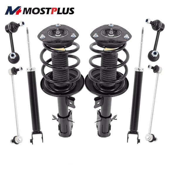 MOSTPLUS Set(8) Front & Rear Struts Shock w/ Sway Bars for 2007-2012 Nissan Altima 2.5L