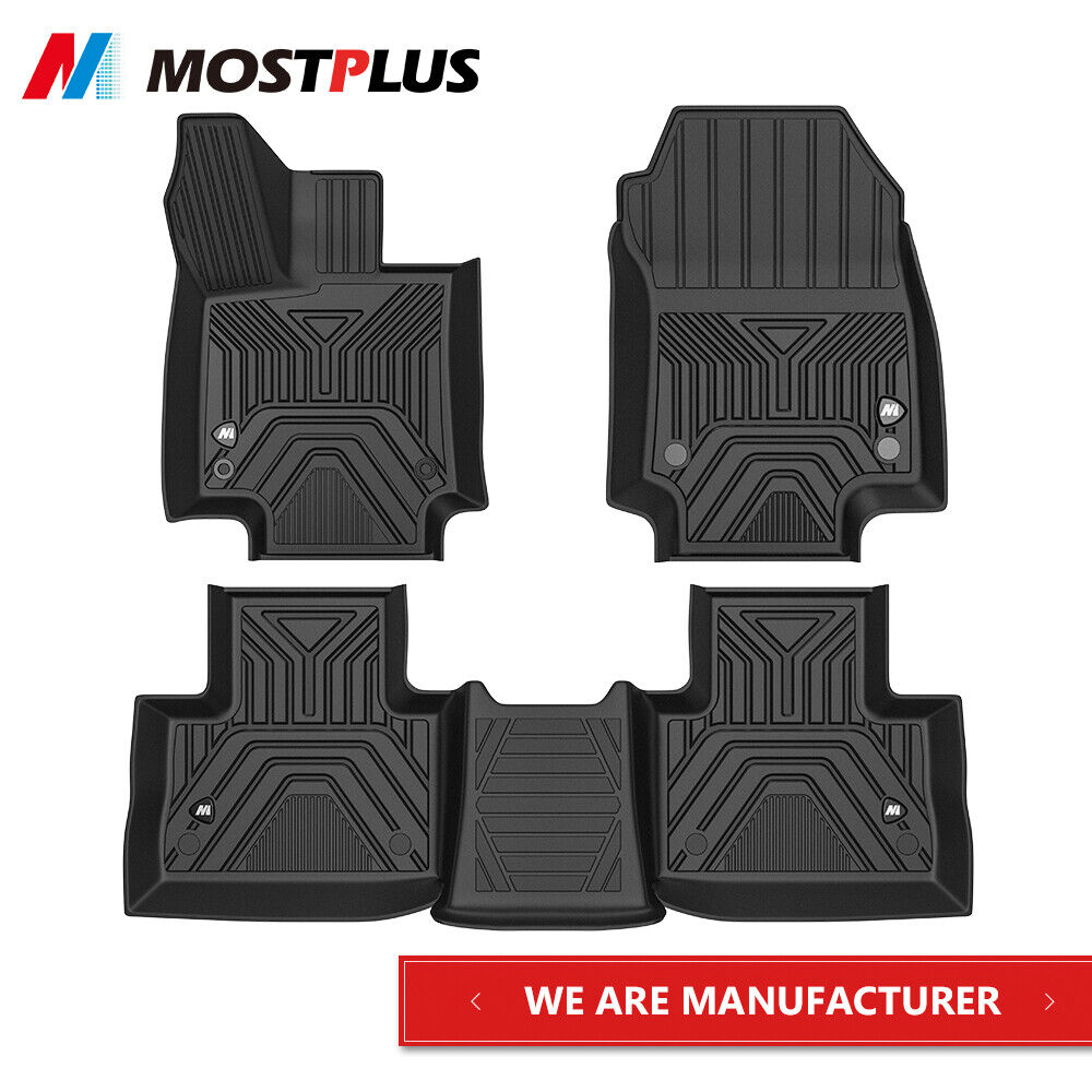 MOSTPLUS Set of 3 Front & Rear TPE Liners Rubber Carpets Floor Mats for