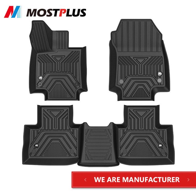 MOSTPLUS Set of 3 Front & Rear TPE Liners Rubber Carpets Floor Mats for