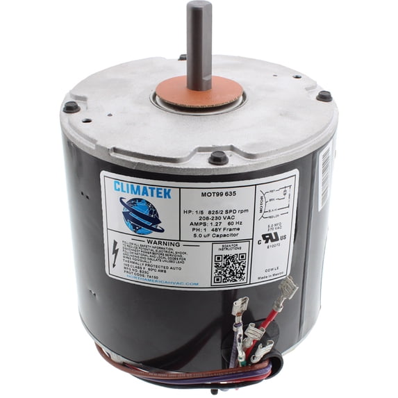 MOT07946 - ClimaTek Upgraded 1/5 HP Condenser Fan Motor Fits American Standard