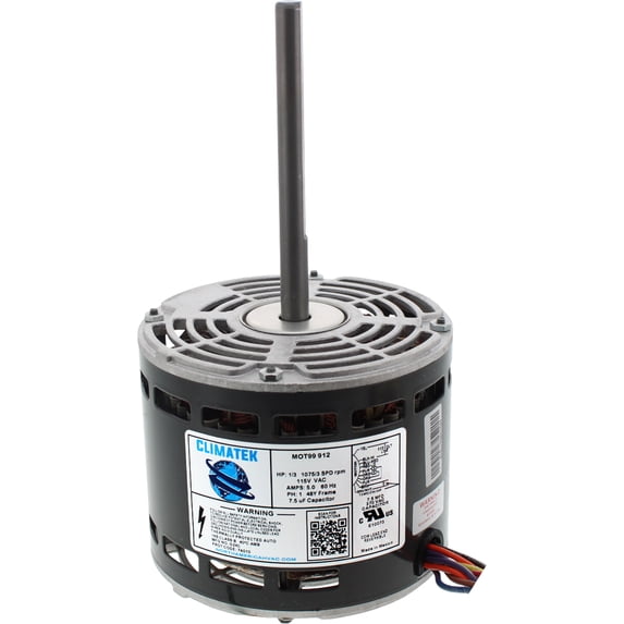 MOT07967 - ClimaTek Upgraded Furnace Blower Motor 1/3 HP 1075 RPM 115V Replaces American Standard