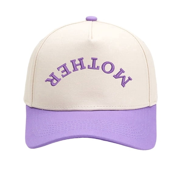 MOTHER Embroidered Trucker Hat for Women - Color Block Baseball Cap | Vintage Summer Casual