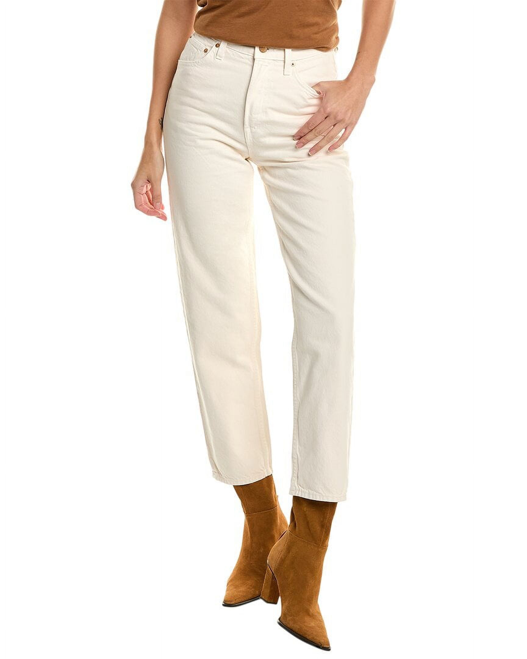 パンツ MOTHER SNACKS HW DOUBLE STACK ANKLE 24 MOTHER womens Denim SNACKS! High-Waist Double Stack Natural