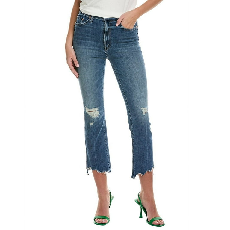 MOTHER womens Denim The Insider Crop Step Chew Dancing On Coals 