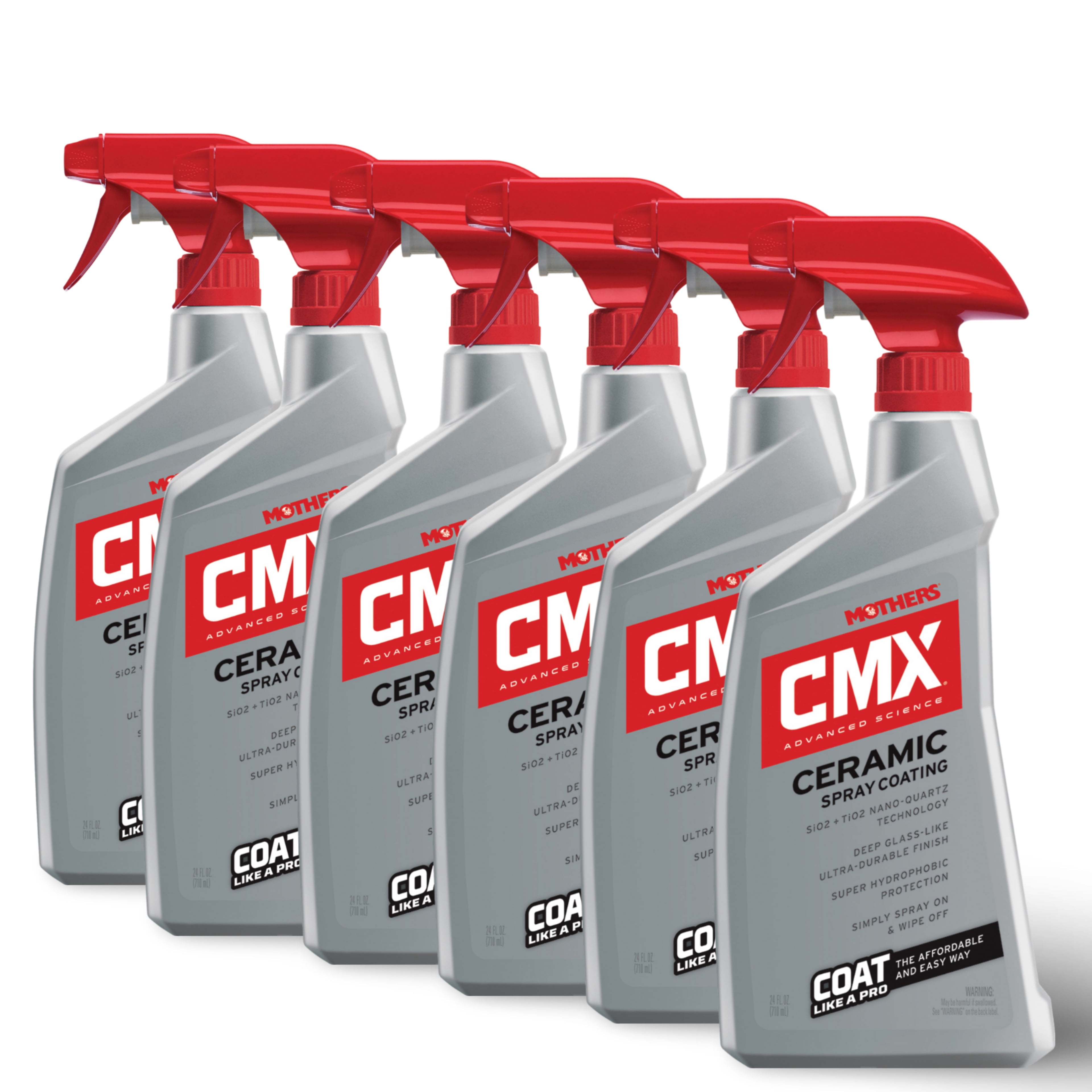 MOTHERS 01024 CMX Ceramic Spray Coating 6 PACK UltraDurable Hydrophobic Wax 24 oz