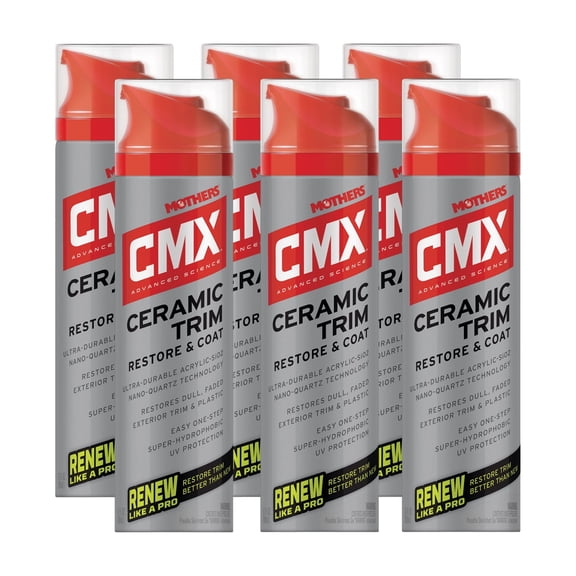 MOTHERS 01300 CMX Ceramic Trim Restore & Coat 6 PACK - Heat Resistant - 6.7 oz.