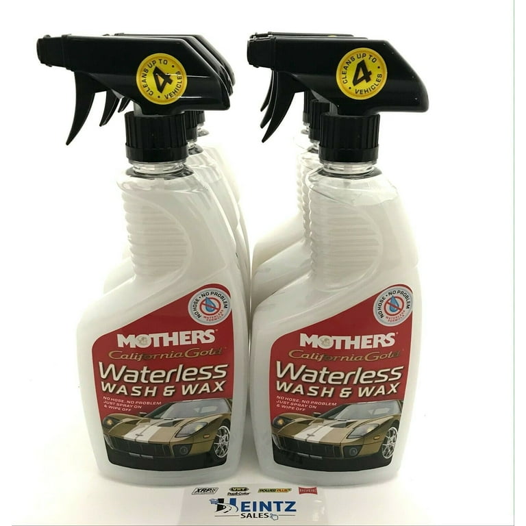 Mothers 05644 California Gold 6 Pack - Waterless Wash & Wax - Spray & Wipe - 24 fl. oz.