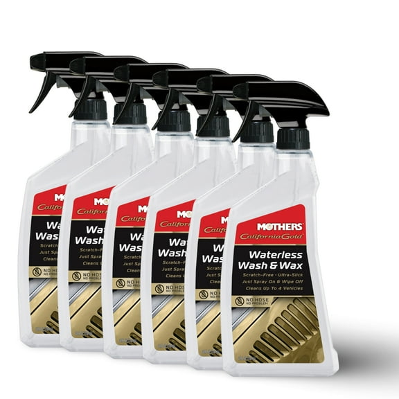 MOTHERS 05644 California Gold 6 PACK - Waterless Wash & Wax - Spray & Wipe - 24 fl. oz.