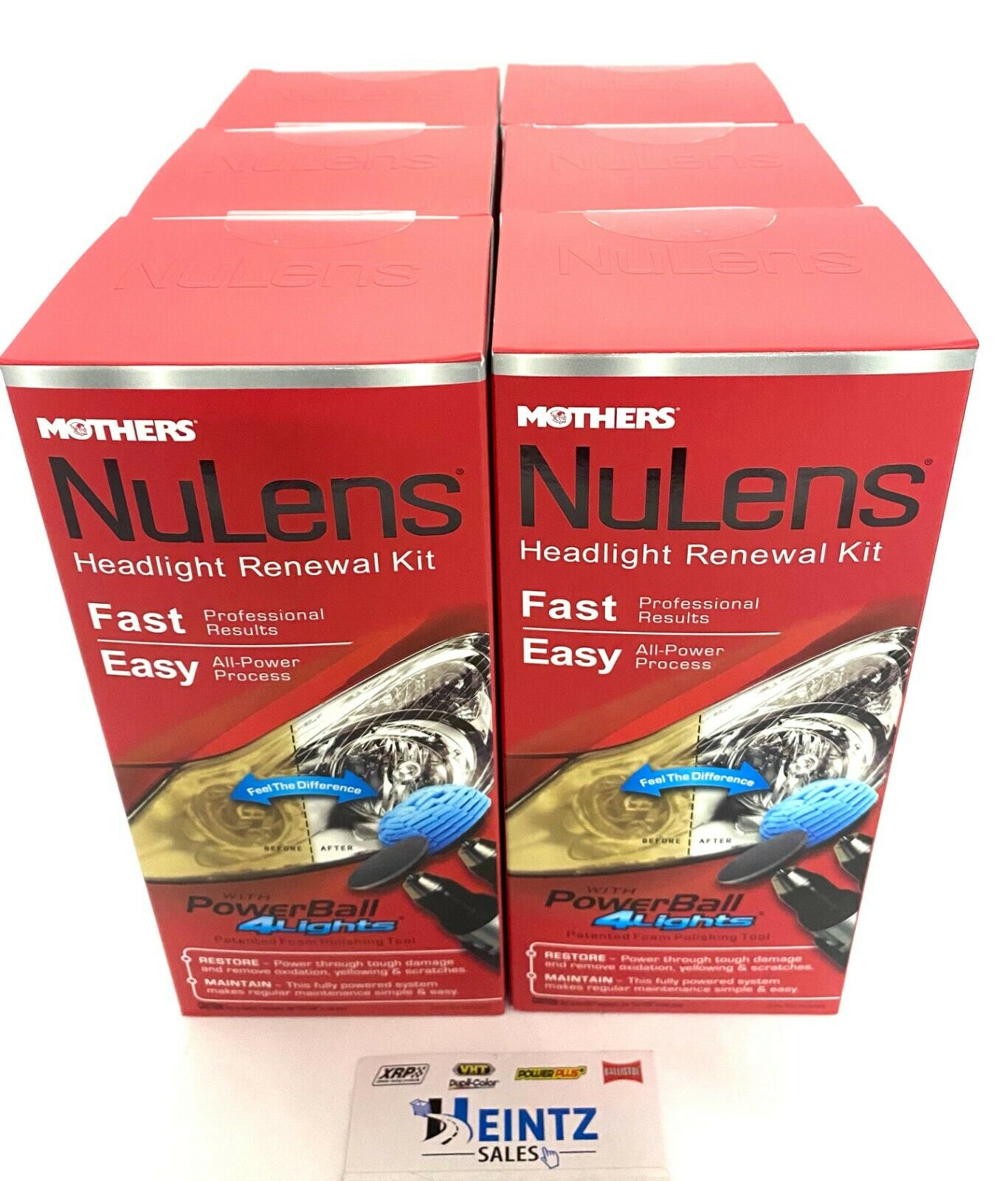 MOTHERS 07251 NuLens Headlight Renewal Kit 6 PACK Clarify, Protect