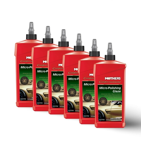 MOTHERS 08100 California Gold Micro-Polishing Glaze 6 PACK - 16 oz.