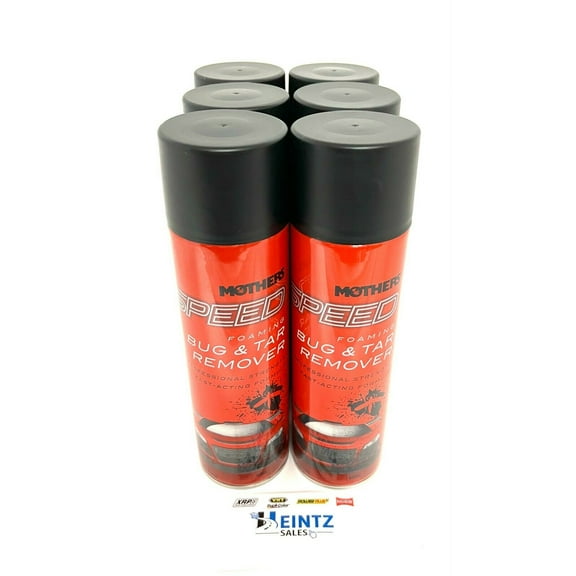 MOTHERS 16719 Speed Foaming Bug & Tar Remover 6 PACK - No Drip - 18.5 fl. oz.