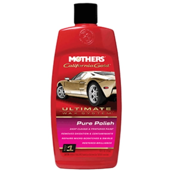 8" Red and Black California Gold Pure Polish - 16oz.