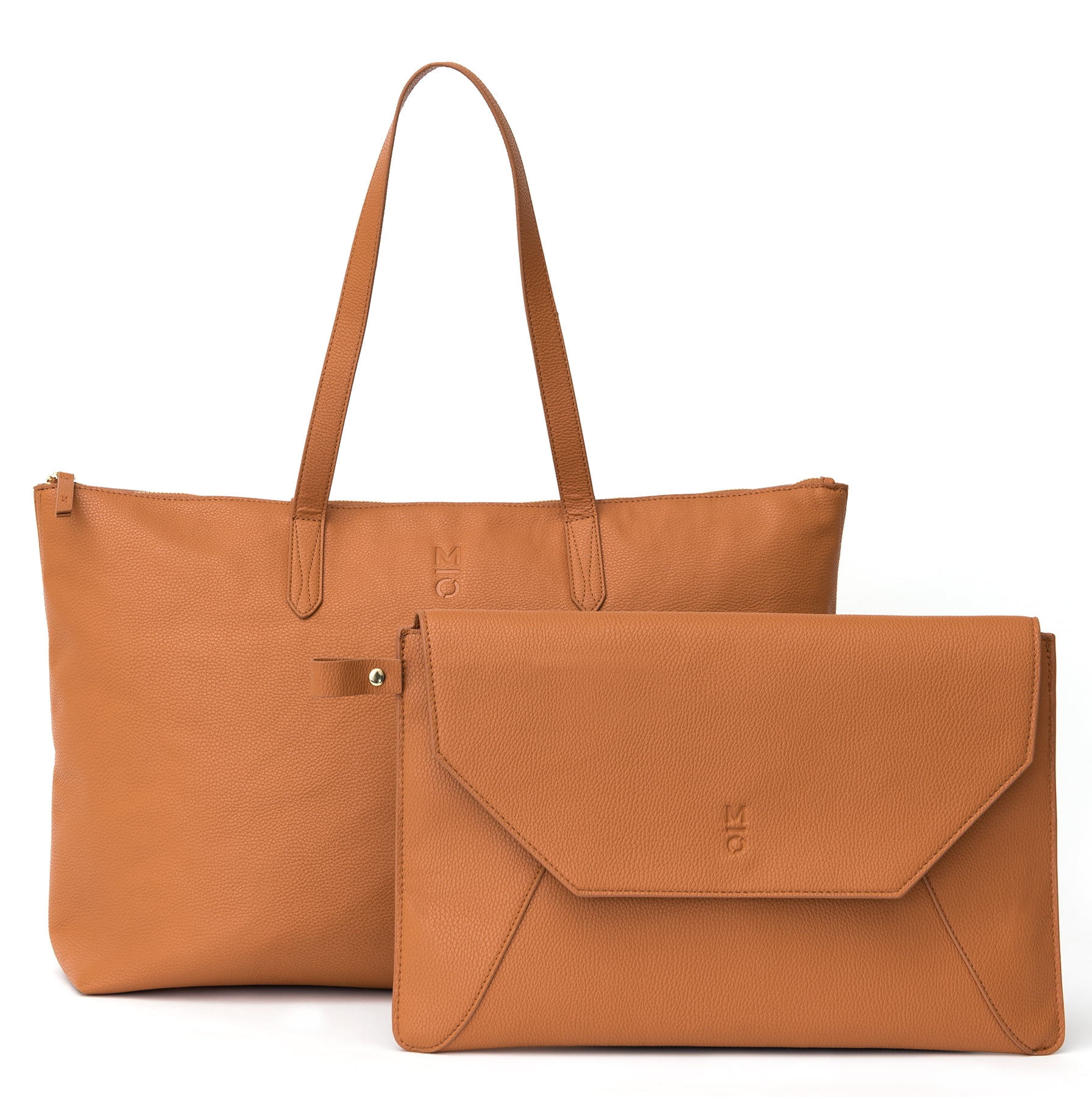 Motile vegan top leather commuter backpack