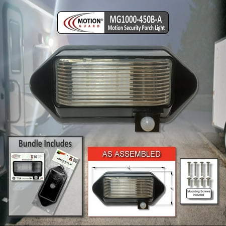 MOTION-GUARD, MG1000-450B-A, RV Exterior Mounted Bright LED Motion Sensor Porch Flood Light, RATED IP65 with INTELA-SENSOR, POLARITY GUARD, Adjustable Sensitivity and EMI Suppression