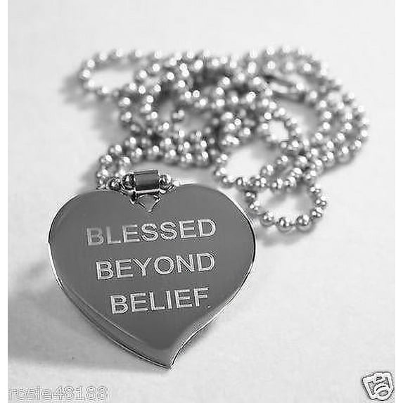 MOTIVATIONAL BLESSING STAINLESS STEEL PENDANT DOG TAG NECKLACE FREE ENGRAVING