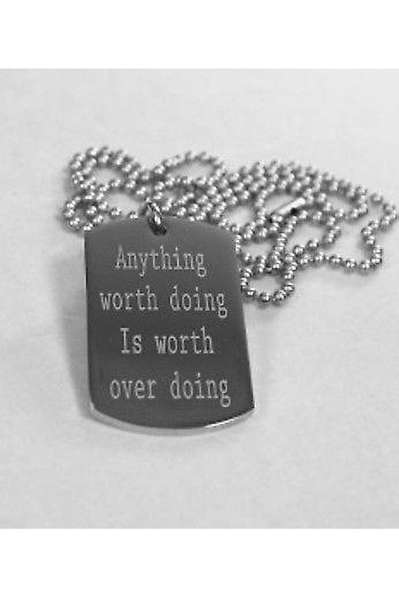 MOTIVATIONAL POSITIVE QUOTES SOLID THICK STAINLESS STEEL SHINE BALL CHAIN