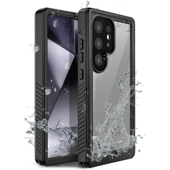 MOTIVE Designed for Samsung Galaxy s24 Ultra Waterproof Case, Built-in Lens & Screen Protector, 12 FT Military Grade, Full Shockproof, Dustproof, IP68 Underwater, s24 Ultra case 5G 6.8” | Black