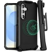 MOTIVE Designed for Samsung Galaxy s25 Case with Belt Clip, Magnetic Case Magsafe Compatible, Heavy Duty and Quad Layer Military Protection for s25 Holster, 6.2