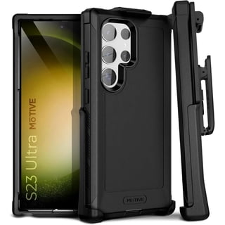 MOTIVE Heavy Duty Case for Samsung Galaxy S23 Ultra, Shockproof, Military Grade Quad-Layer Rugged Protective Phone Case - Black, Designed in New York | Bunker Series