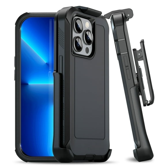 MOTIVE for iPhone 13 Pro Max Case with Belt Clip, Heavy Duty Cover, Shockproof, Military Grade Protection, Rugged Protective iPhone 13 Pro Max Case 6.7" | Black