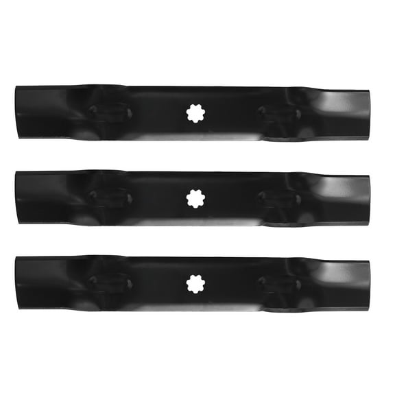 MOTIVITY 3 Pack High Lift Mower Blade Compatible with John Deere D150 D160 E150 E160 E170 LA140 LA155 LA165 X165 X166 48" Decks AM137757, AM141035, GX21784