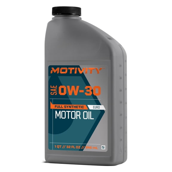 MOTIVITY Euro Full Synthetic SAE 0W-30 Motor Oil - 6 Pack of 1 Quart Bottles