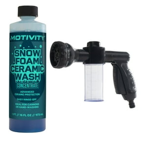 MOTIVITY Foaming Ceramic Boost Kit Includes Snow Foam Ceramic Concentrated Car Wash Soap and Foaming Spray Nozzle, Safe For Use on Cars, Trucks, Motorcycles, Powersports, RVs