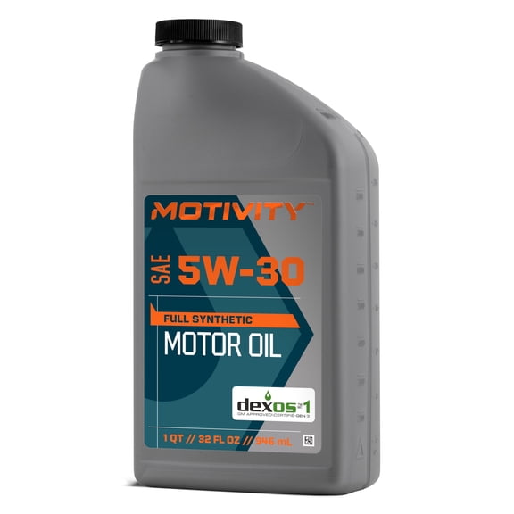 MOTIVITY Full Synthetic SAE 5W-30 dexos1 Gen3 Motor Oil - 6 Pack of 1 Quart Bottles