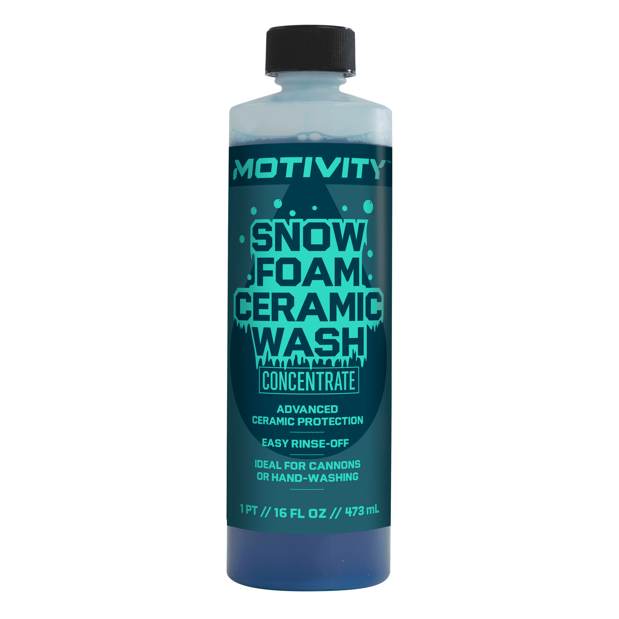 MOTIVITY Snow Foam Ceramic Car Wash Soap, Concentrated, For Use on Cars, Trucks, Motorcycles, Powersports, RVs, Works with Foam Cannon, Foam Gun, or Pressure Washer, Fresh Linen Scent – 16 fl