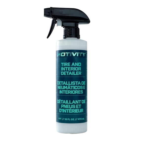 MOTIVITY Tire and Interior Detailer Sprayable Pint, Suitable for All Vehicles, All Purpose - 16 fl oz