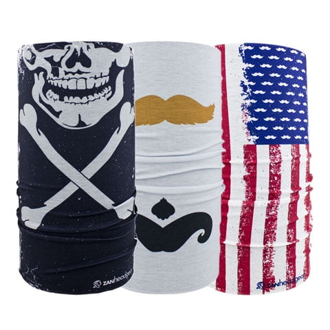 Zan Headgear, Motley Tube, 3-Pack, Mo Fun - T3002