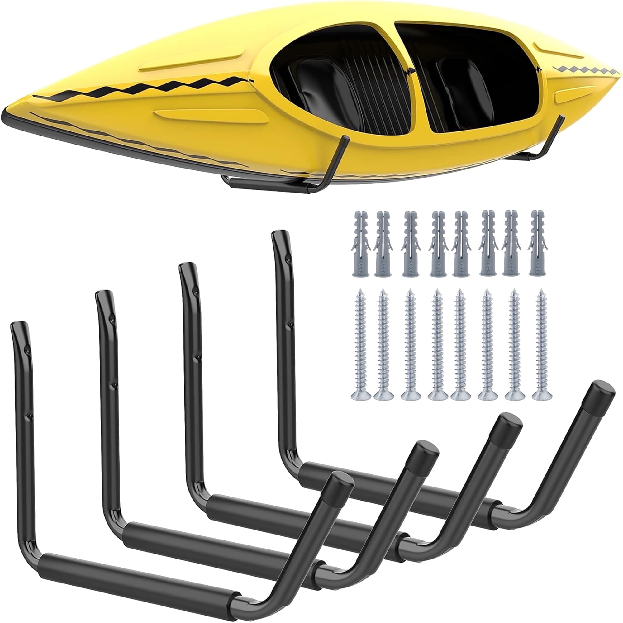 MOTMAX 4-Pack Wall Mount Kayak Storage Racks