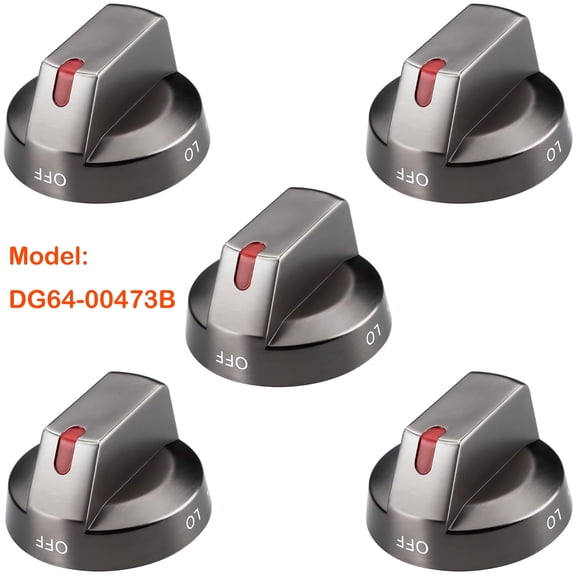MOTMAX DG64-00473B Gas Stove Knobs Replacement Compatible with Samsung, Replace NX58M6850SG NX58H5600SS NX58H5650WS NX58J7750SS