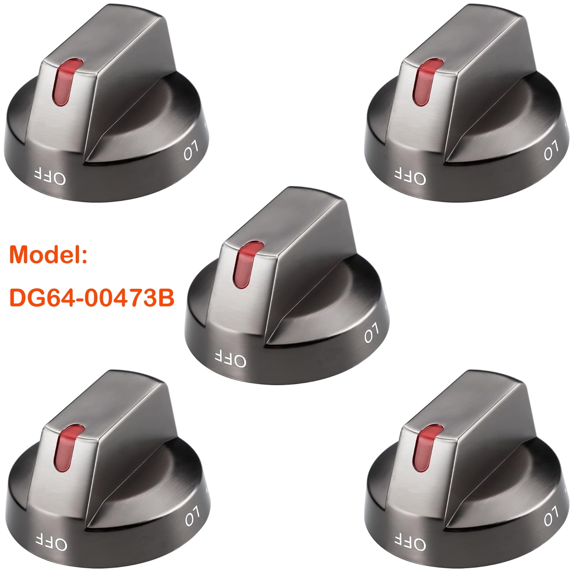 Gas Stove Knobs DG64-00473B Replacement Compatible with Samsung, Replace NX58M6850SG NX58H5600SS NX58H5650WS NX58J7750SS